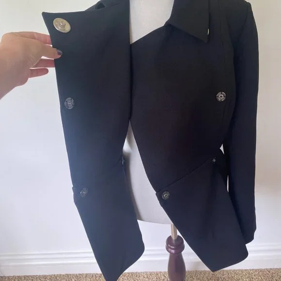 Misha Collection Open Back Jacket Blazer Black - Picture 7 of 11